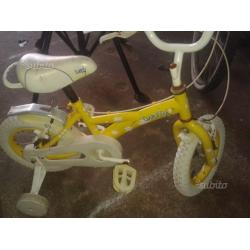Bicicletta da bambina misura 12 con rotelle
