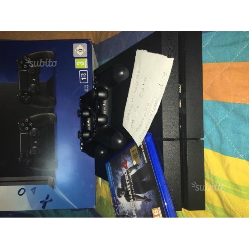 Ps4 + uncharted 4 - 1tb + 2 pad