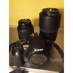 Reflex Nikon d3100 kit 18-55 vr 55-300 vr +zaino