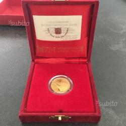 Moneta in oro della città del vaticano anno 2004