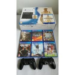 PlayStation 4 1TB Nera + 7 Giochi + 2 Dualshoc