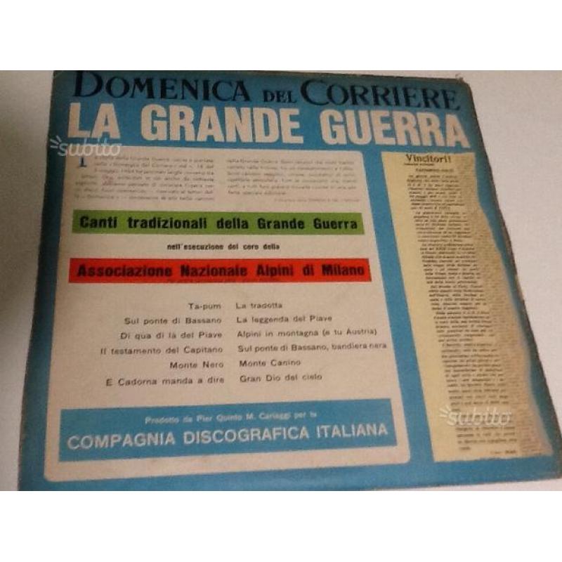 LP LA GRANDE GUERRA Domenica del Corriere 1964
