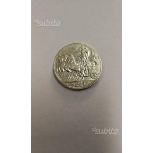 Moneta argento 1 lira 1912