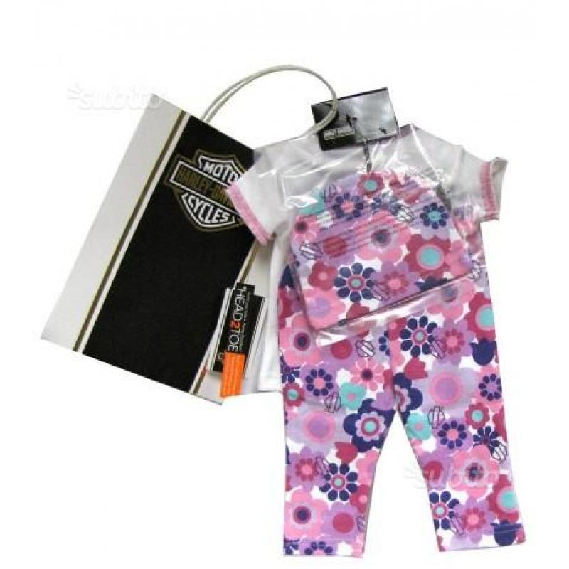 Abbigliamento baby harley davidson idea regalo 3pz